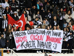 Dişi Kartallardan ilginç pankart! Dişi Kartallardan ilginç pankart!